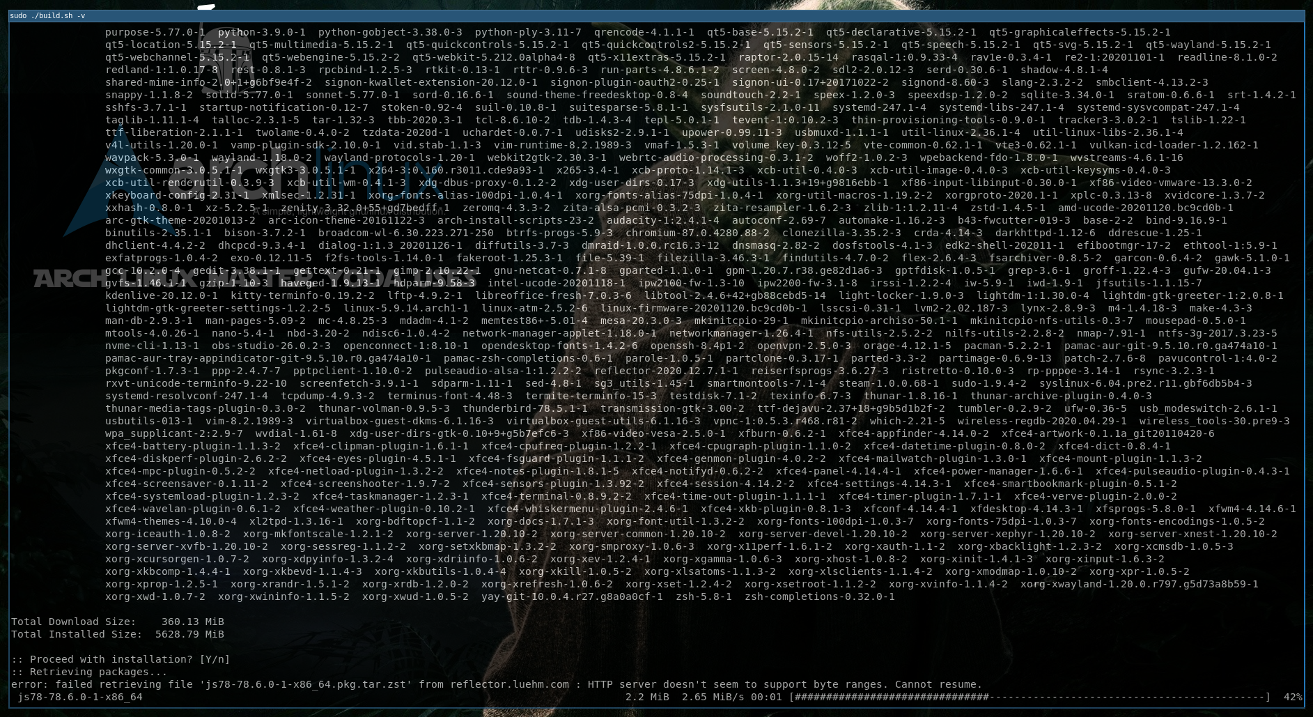 Arch Linux ISO Build